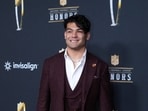 Los Angeles Rams receiver Puka Nacua poses on the NFL Honors Red Carpet before Super Bowl LX at Palace of Fine Arts. Mandatory Credit: Kirby Lee-Imagn Images