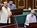 J&K deputy CM Surinder Choudhary during the Budget session of the state Legislative Assembly, in Jammu, on Thursday. (PTI) J&K deputy CM Surinder Choudhary during the Budget session of the state Legislative Assembly, in Jammu, on Thursday. (PTI)