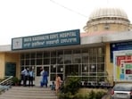 Mata Kaushalya Hospital, a key district-level facility, in Patiala caters to nearly 1,700 patients daily. (HT file photo)