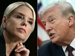 This combination of pictures shows (L/R) US Attorney General Pam Bondi in Washington, DC, October 7, 2025 and US President Donald Trump
