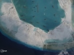 A satellite image of Antelope Reef taken in February.