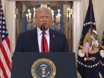 Donald Trump during his address to nation