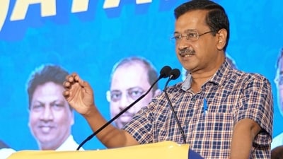 A bench of justice Swarana Kanta Sharma sought Kejriwal’s response and set April 29 as the next date of hearing. (ANI File Photo) A bench of justice Swarana Kanta Sharma sought Kejriwal’s response and set April 29 as the next date of hearing. (ANI File Photo)
