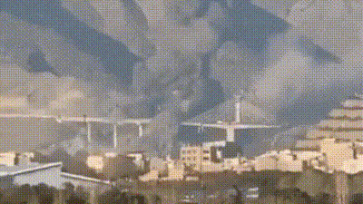 A joint US-Israeli attack struck down Iran's B1 bridge in Karaj on Thursday. The attack comes as the war between the nations escalates and marks its second month (Donald Trump on Truth Social) A joint US-Israeli attack struck down Iran's B1 bridge in Karaj on Thursday. The attack comes as the war between the nations escalates and marks its second month (Donald Trump on Truth Social)