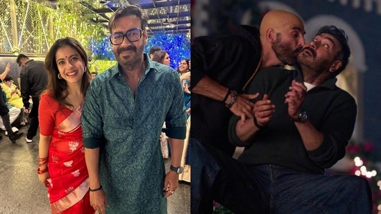 Ajay Devgn turns 57: Kajol roasts him, Akshay Kumar gives him a kiss in sweet birthday wish