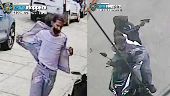 The photos of the two suspects in the 7-month-old Kaori Patterson-Moore shooting were released by NYPD. (NYPD Crime Stoppers)