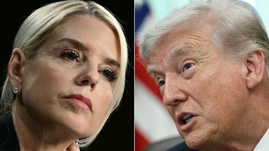 This combination of pictures shows (L/R) US Attorney General Pam Bondi in Washington, DC, October 7, 2025 and US President Donald Trump (AFP)
