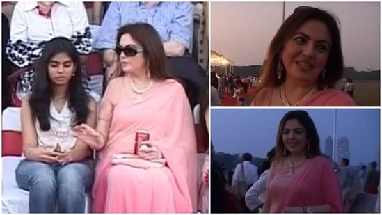 Nita Ambani, with a young Isha Ambani, attends a polo match. (YouTube/WildFilmsIndia)