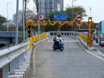 Palm Beach-Sion-Panvel flyover arm opens, cuts travel time by up to 20 minutes at Vashi in Navi Mumbai, India, on Thursday, April 2, 2026. 