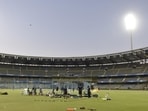 Mumbai, India - April 07, 2016 : Mumbai Indians players during practice session at Wankhede Stadium in Mumbai, India, on Thursday, April 07, 2016. (Photo by Kunal Patil/ Hindustan Times) (Hindustan Times)