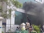 Officials said the fire started at a commercial flour mill and packaging firm in the basement of the building due to a short-circuit and it spread to all upper floors.