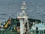 In this image received on March 24, 2026, Pine Gas LPG tanker proceeds after crossing the war-hit Strait of Hormuz, amid the ongoing West Asia conflict. (MEA via PTI Photo) 