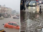 Snippets from videos of rainfall in Pune. 