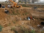 The NHAI said the pipeline-laying method has resulted in multiple distress manifestations, posing a threat to the structural integrity of the expressway. (Parveen Kumar/HT)