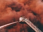 Residents of Lake Elsinore, California, have reported seeing smoke.