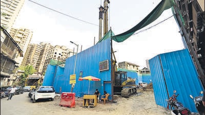 Mumbai, India - April 3, 2026: Site of Khandekar block in Khotachi Wadi, Girgoan in Mumbai, India, on Friday, April 3, 2026. (Photo by Anshuman Poyrekar/Hindustan Times) (Anshuman Poyrekar/HT Photo) Mumbai, India - April 3, 2026: Site of Khandekar block in Khotachi Wadi, Girgoan in Mumbai, India, on Friday, April 3, 2026. (Photo by Anshuman Poyrekar/Hindustan Times) (Anshuman Poyrekar/HT Photo)