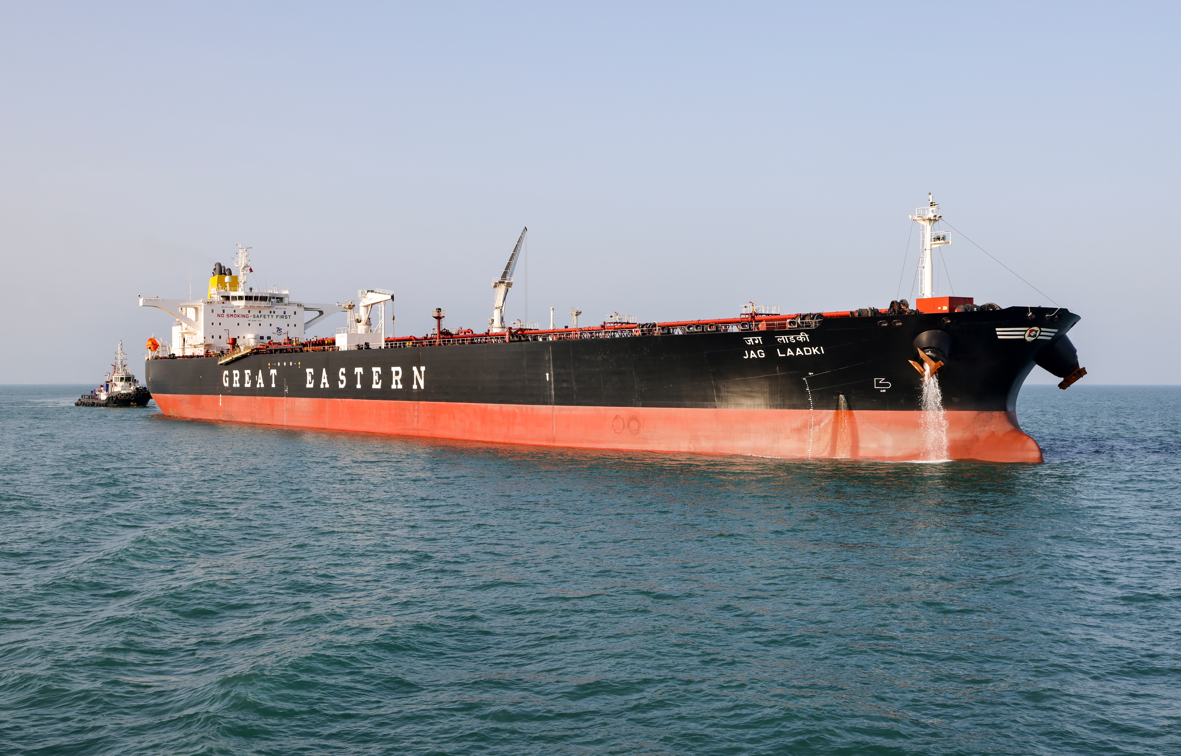 Indian vessel 'Jag Laadki' carrying 80,800 metric tonnes of crude oil arrives at Mundra Port, in Kutch, Gujarat. (PTI) Indian vessel 'Jag Laadki' carrying 80,800 metric tonnes of crude oil arrives at Mundra Port, in Kutch, Gujarat. (PTI)