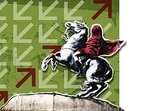A Banksy mural in Paris shows a Napoleonic figure in a headscarf, in an art work inspired by the marginalisation of refugees and by an early-19th-century painting, by Jacques-Louis David, of Napoleon crossing the Alps. (Images: Getty, Shutterstock; HT Imaging) A Banksy mural in Paris shows a Napoleonic figure in a headscarf, in an art work inspired by the marginalisation of refugees and by an early-19th-century painting, by Jacques-Louis David, of Napoleon crossing the Alps. (Images: Getty, Shutterstock; HT Imaging)