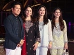 Cricket legend Sachin Tendulkar, left, with wife Anjali Tendulkar, daughter Sara Tendulkar and daughter-in-law Saaniya Chandhok during an event marking the third anniversary of Nita Mukesh Ambani Cultural Centre (NMACC) in Mumbai on April 3, 2026.
Cricket legend Sachin Tendulkar, left, with wife Anjali Tendulkar, daughter Sara Tendulkar and daughter-in-law Saaniya Chandhok during an event marking the third anniversary of Nita Mukesh Ambani Cultural Centre (NMACC) in Mumbai on April 3, 2026.