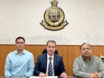 Punjab director general of police Gaurav Yadav (centre) said in Chandigarh on Saturday that the joint operation foiled a larger conspiracy aimed at disrupting peace and harmony in the region.