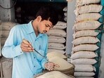 The basmati exports to West Asia have fallen by nearly 50% due to the ongoing conflict, exporters said on Saturday. India exports around 5 lakh tonnes of basmati to the region every month, and approximately 40% of this comes from Punjab, according to Bal Krishan Garg, president of the Basmati Millers and Exporters Association. (AFP File)