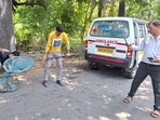 The stray dog was captured by a team from the VVCMC following a call to the emergency number, officials said
