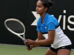 Vaishnavi Adkar, 21, who is in the Indian team for the Billie Jean King Cup Asia Oceania Group I, to be played in New Delhi from April 7. (HT Photo)