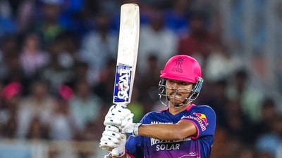 Meanwhile, Yashasvi Jaiswal slammed 55 off 36 deliveries. (ANI Picture Service) Meanwhile, Yashasvi Jaiswal slammed 55 off 36 deliveries. (ANI Picture Service)