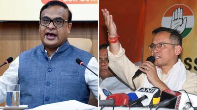 Assam chief minister Himanta Biswa Sarma (left); state Congress president Gaurav Gogoi. (ANI) Assam chief minister Himanta Biswa Sarma (left); state Congress president Gaurav Gogoi. (ANI)