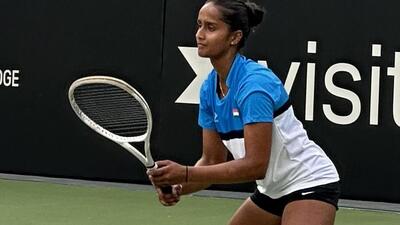 Vaishnavi Adkar, 21, who is in the Indian team for the Billie Jean King Cup Asia Oceania Group I, to be played in New Delhi from April 7. (HT Photo) Vaishnavi Adkar, 21, who is in the Indian team for the Billie Jean King Cup Asia Oceania Group I, to be played in New Delhi from April 7. (HT Photo)