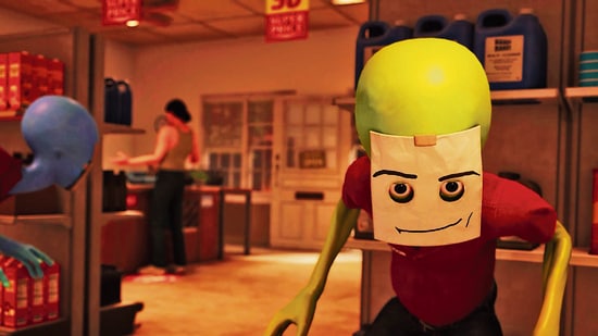 In Roadside Research, aliens posing as humans must man a gas station.