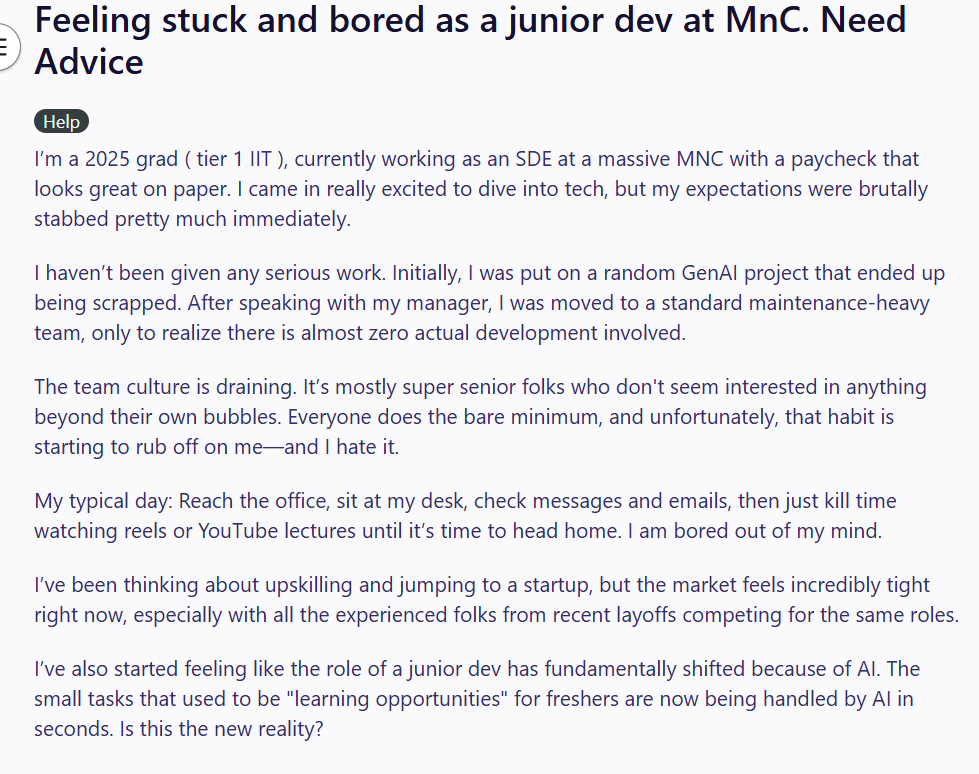 Screengrab of the Reddit post. (Reddit) Screengrab of the Reddit post. (Reddit)