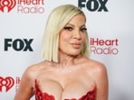 Tori Spelling, 52, was hospitalized after her car was involved in a serious accident in Temecula. (Photo by Jordan Strauss/Invision/AP)