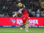 Virat Kohli plays a shot during the IPL 2026 match against Chennai Super Kings.