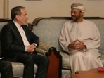 Iranian Foreign Minister Abbas Araqchi meets with Omani Foreign Minister Sayyid Badr Albusaidi in Muscat, Oman, on February 6, before the beginning of the Middle East conflict