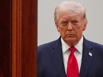 US President Donald Trump arrives from the Blue Room to speak about the Iran war from the Cross Hall of the White House on Wednesday, April 1, 2026, in Washington.    