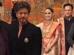 Shah Rukh Khan and Salman Khan at Rajat Sharma's daughter Disha's wedding.