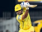 Chennai Super Kings' Sanju Samson plays a shot during the Indian Premier League 2026 match against Punjab Kings at MA Chidambaram Stadium