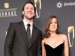 Josh Allen, of the Buffalo Bills, and Hailee Steinfeld appear at the NFL Honors award show ahead of the Super Bowl 59