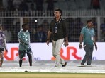 Kolkata Knight Riders vs Punjab Kings Highlights: CAB chief Sourav Ganguly walks on the pitch as the covers are removed.