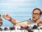 Assam Chief Minister Himanta Biswa Sarma speaks during a press conference at Vajpayee Bhawan, Guwahati on Monday.