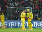 Noor Ahmad and Sanju Samson chatting in the middle of an IPL 2026 match. 