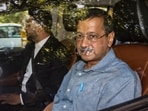 AAP National Convener Arvind Kejriwal leaves his residence to appear in the Delhi High Court in connection with the liquor scam case, in New Delhi, Monday, April 6, 2026. (PTI Photo)