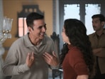 Bhooth Bangla trailer: Paresh Rawal, Akshay Kumar and Mithila Palkar in a still from the Priyadarshan horror comedy. 