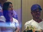 Suhana Khan was spotted with Shah Rukh Khan at the IPL match in Kolkata. 