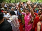 The Opposition’s arguments were filled with repeated invocations to Shikhandi and Lord Ram’s historical blessings for Kinnars to imply that said communities deserve rights, only because of their supposedly “historical” role in scriptures such as the Mahabharata. The new law essentially completely absorbs “trans-ness” into their Hindu fold. (Sanchit Khanna/HT Photo)