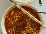 A bowl of spicy ramen looks appealing but is not the healthiest food option, shares Dr Vora.