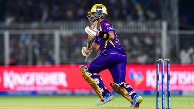 Ajinkya Rahane (8*) and Angkrish Raghuvanshi (7*) remained unbeaten for the hosts. (ANI Pic Service)