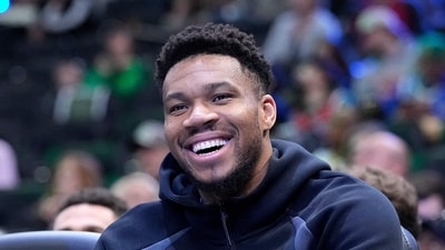 Giannis Antetokounmpo of the Milwaukee Bucks looks on from the bench during the second half of the game against the Memphis Grizzlies. (Getty Images via AFP) Giannis Antetokounmpo of the Milwaukee Bucks looks on from the bench during the second half of the game against the Memphis Grizzlies. (Getty Images via AFP)
