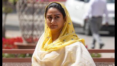 Senior SAD leader and Bathinda MP Harsimrat Kaur Badal, through a letter, also urged the Union agriculture minister to send a special team to Punjab to assess the damage and release a special compensation package. (PTI) Senior SAD leader and Bathinda MP Harsimrat Kaur Badal, through a letter, also urged the Union agriculture minister to send a special team to Punjab to assess the damage and release a special compensation package. (PTI)